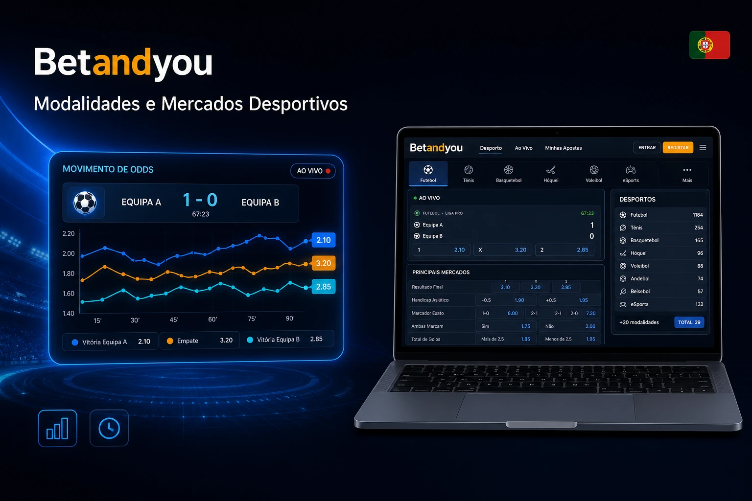 betandyou modalidades e mercados desportivos